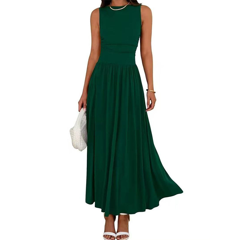 Einfarbiges Plisseekleid mit Taschen – figurbetont, weiter Rock & feminin👗✨