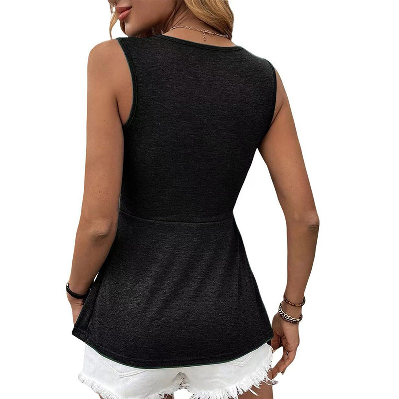 🥰Elegantes figurformendes Tanktop mit V-Ausschnitt