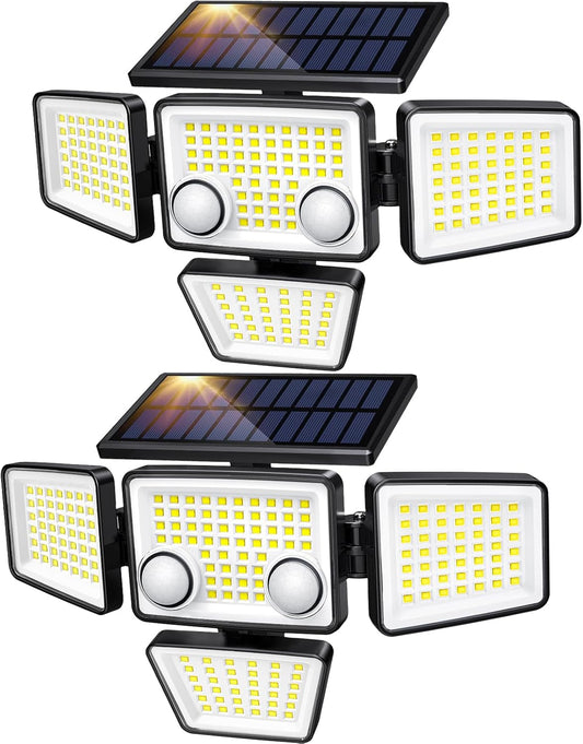 ☀️🔥Solarleuchten für den Außenbereich – 3000 Lumen, 188 LEDs, Bewegungsmelder für den Außenbereich