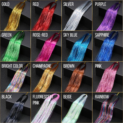 14-delige set glitter satijnen haaraccessoires ✨