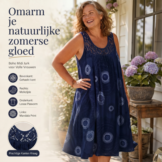 🔥Nieuw binnen 50% KORTING🎁🔥Vrouwen Zomer O-hals mouwloze jurk met print