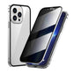Magnetisch iPhone-hoesje met anti-spiegelglas en metaal
