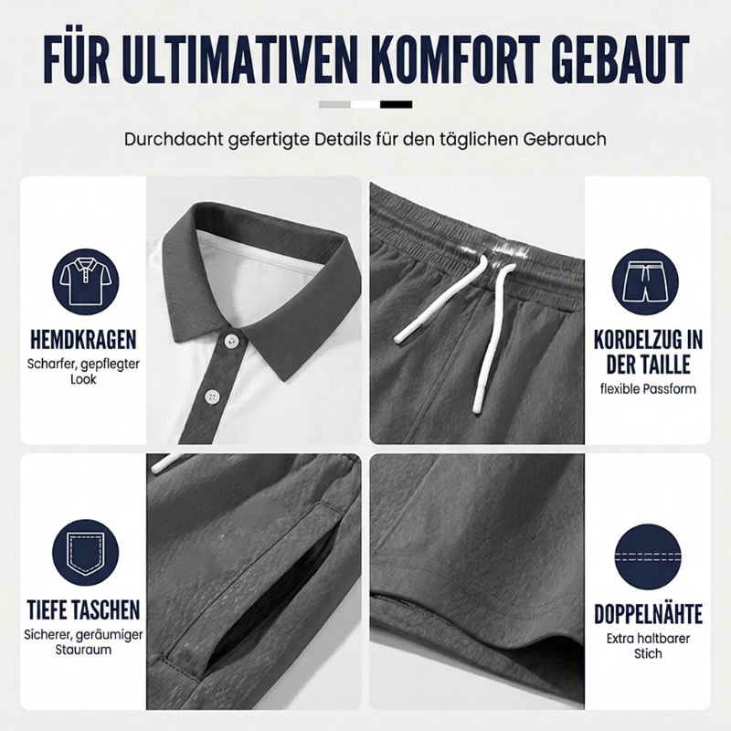 👕 50% RABATT! ☀️ 2-teiliges Hemd- & Shorts-Set für Herren – Bequem, atmungsaktiv & vielseitig – Perfekt für Sommer, Freizeit oder Reisen – lässiger Look mit hohem Tragekomfort 🩳✨