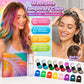🌈✨ Tijdelijke haarkrijtset | 12 kleuren | Inclusief klemapplicators | Opbouwbaar & uitwasbaar | Geschikt voor lokken & highlights | 50% KORTING!