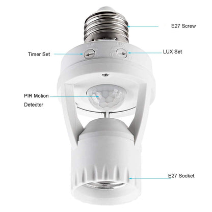 E27 Lampfitting met Bewegingssensor【Koop 3, Krijg 2 Gratis】
