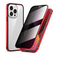Magnetisch iPhone-hoesje met anti-spiegelglas en metaal