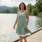 ⏰ Summer Hot Sale 50% OFF 💃 Women's Casual Loose Sleeveless Fake Two-Piece Tank Dress – Layered Look, One-Piece Ease & Effortlessly Cool 🌸✨