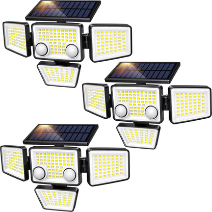 ☀️🔥Solarleuchten für den Außenbereich – 3000 Lumen, 188 LEDs, Bewegungsmelder für den Außenbereich