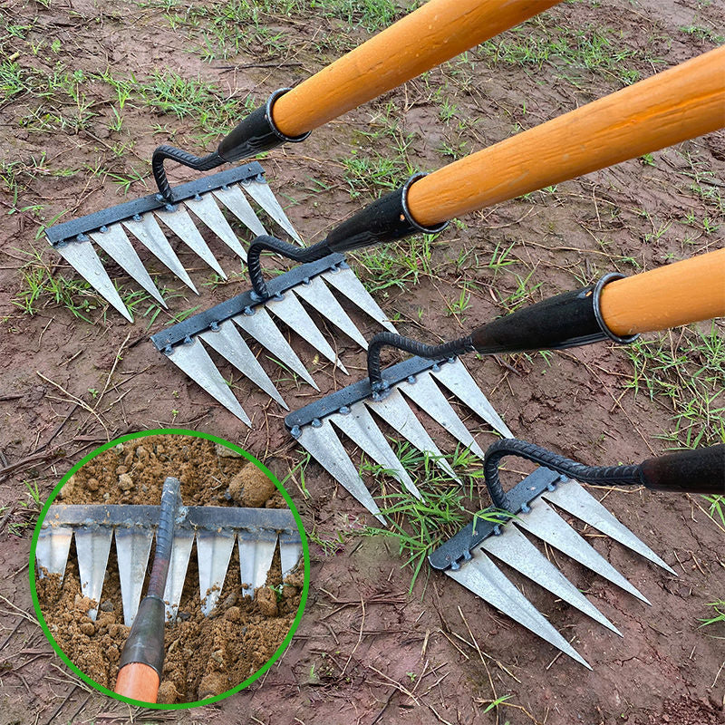 🌱Limited Time Half Price - 4/5/6/7 Tooth Carbon Steel Garden Hand Rake ...
