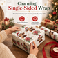 Kerst Highland Koe en Bloemen Cadeaupapier Rol 43x500cm Feestelijk Inpakpapier