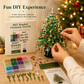 🌲DIY-kerstboomset met kralen – Handgemaakt knutselcadeau met engeltje als topversiering, kleurrijke mini-kerstversiering voor op het bureau en de tafel (complete alles-in-één-set