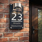 🎄 Favorieten voor de Feestdagen 🎁Gepersonaliseerd Zonne-Deurbordje – Aangepast LED Huisnummerbord voor de Voordeur