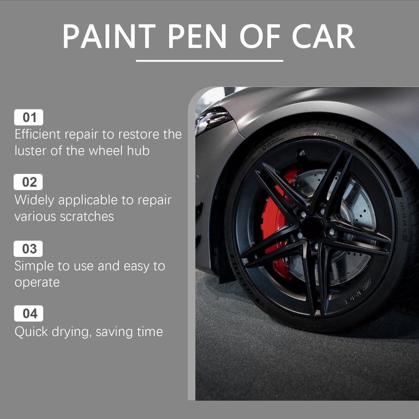 🔥Zeitlich begrenzter Verkauf – 40 % Rabatt🔥🚗Reparaturstift für Kratzer an Autoreifen