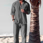 Fliwos Men's Trendy Cotton Linen Top & Pants Two-Piece Set🎉