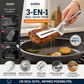 🍳🔥 3-in-1 Roestvrijstalen Keukentang – Multifunctioneel voor steak, barbecue en bakken