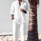 Fliwos Men's Trendy Cotton Linen Top & Pants Two-Piece Set🎉