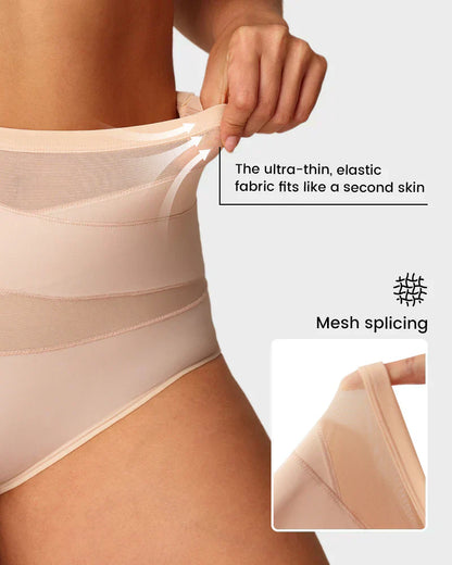 🌸Letzter Tag – 1 kaufen, 2 Packungen gratis!✨ Plus-Size High-Waist Cross Tummy Control Slips