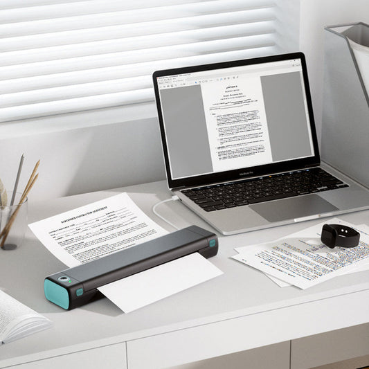 Portable wireless printer, ideal for on the go, D810 Bluetooth thermal printer, supports US letter paper size 8.5 x 11 inches, including printers for tattoo studios and offices.