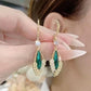 🔥2025 Hot sale🔥 Sparkly Green Dangle Huggie Earrings