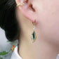 🔥2025 Hot sale🔥 Sparkly Green Dangle Huggie Earrings