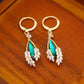 🔥2025 Hot sale🔥 Sparkly Green Dangle Huggie Earrings
