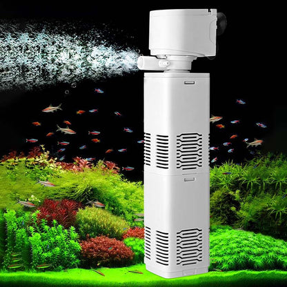 🫧🐠4-in-1 Aquarium Filter - Filtration, Aeration, Waste Removal, Water Pumping