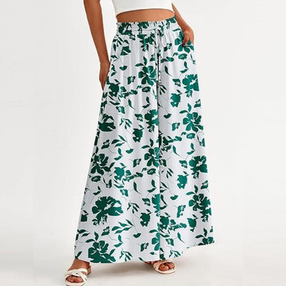🌹Weit geschnittene Hose mit Blumenmuster und hoher Taille
