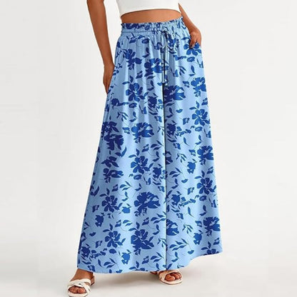 🌹Weit geschnittene Hose mit Blumenmuster und hoher Taille