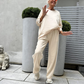 Women’s Casual Striped Tops ＆ Wide-Leg Pants 2-Piece Set
