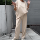 Women’s Casual Striped Tops ＆ Wide-Leg Pants 2-Piece Set