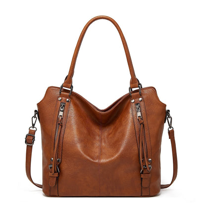 👜  50% RABATT! ✨ Kunstleder-Shopper Damen – Vielseitig, Praktische Fächer, Set mit Beutel 💼