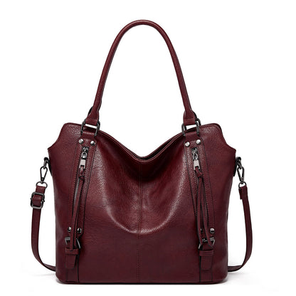 👜  50% RABATT! ✨ Kunstleder-Shopper Damen – Vielseitig, Praktische Fächer, Set mit Beutel 💼