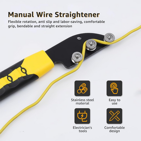 Handheld Smooth-Rolling Durable Wire Straightener