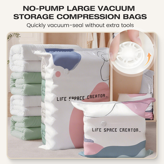 ✨🔒【Mehr kaufen, mehr geschenkt】 Pumpenlose Vakuum-Aufbewahrungsbeutel – Platz sparen in 3 Sekunden, ohne sperrige Pumpen! ✨
