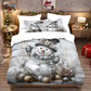🎄 50% OFF NOW! ✨ Festive Christmas 3-Piece Duvet Cover Set - Soft Brushed Polyester with Holiday Patterns for Cozy Seasonal Decor 🛏️❤️