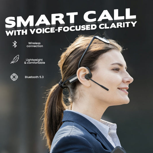 💎 50% OFF! 💎 Open-Ear Wireless Bluetooth Headset – Noise-Canceling Mic, 10H Battery & Bluetooth 5.3 🎧🚗