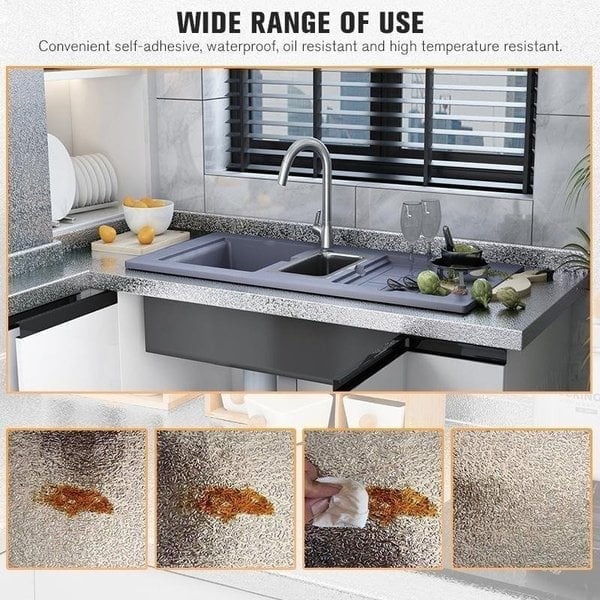 ❄️ Sommerfrische 50 % Rabatt! ✨Selbstklebende ölbeständige Küchenfolie – Wasserfeste Schutzfolie für Wände, Schränke und Arbeitsplatten