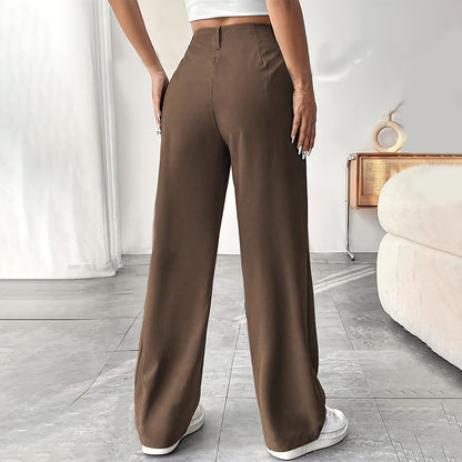 ✨ LIMITED-TIME 50% RABATT! | Damen Hose mit hoher Taille – weite Beinform, atmungsaktiver Stoff, figurschmeichelnd – ideal für Büro & Freizeit 👖✨