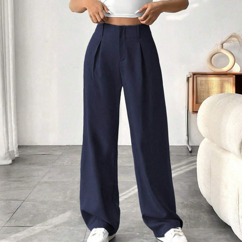 ✨ LIMITED-TIME 50% RABATT! | Damen Hose mit hoher Taille – weite Beinform, atmungsaktiver Stoff, figurschmeichelnd – ideal für Büro & Freizeit 👖✨