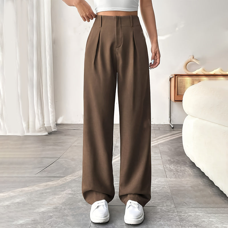 ✨ LIMITED-TIME 50% RABATT! | Damen Hose mit hoher Taille – weite Beinform, atmungsaktiver Stoff, figurschmeichelnd – ideal für Büro & Freizeit 👖✨