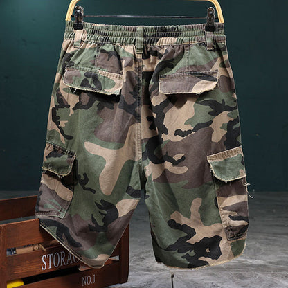 🌞 Sommerneuheiten – Jetzt bis zu 50% sparen! 💰Men's Studded Camo Cargo ShortsCargoshorts für Herren mit Nieten und Camouflage-Muster