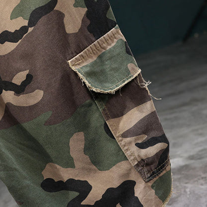 🌞 Sommerneuheiten – Jetzt bis zu 50% sparen! 💰Men's Studded Camo Cargo ShortsCargoshorts für Herren mit Nieten und Camouflage-Muster
