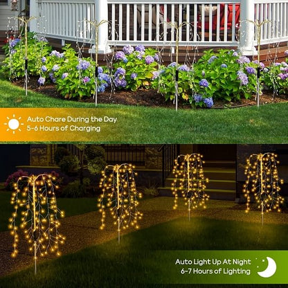 🔥🎆40% RABATT! Solar-Bodenlampe „Feuerwerk“ – dekorativ, IP55 wetterfest & 8-10h Licht für Garten & Terrasse ✨☀️