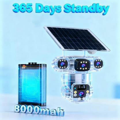 📹 BEFRISTET 50% RABATT! ✨ 6K Außenkamera – 360° PTZ, Farb-Nachtsicht, Solar 🏡