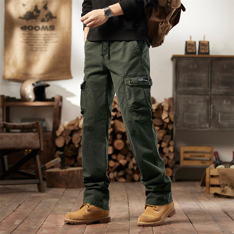 👖40% Rabatt!⚡Herren-Taktik-Arbeitshosen – gerade geschnitten, atmungsaktives hochwertiges Baumwollmaterial, praktische Taschen 🎒