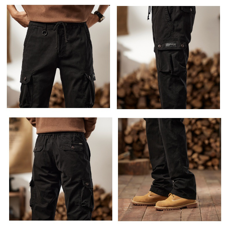 👖40% Rabatt!⚡Herren-Taktik-Arbeitshosen – gerade geschnitten, atmungsaktives hochwertiges Baumwollmaterial, praktische Taschen 🎒