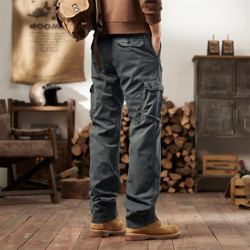 👖40% Rabatt!⚡Herren-Taktik-Arbeitshosen – gerade geschnitten, atmungsaktives hochwertiges Baumwollmaterial, praktische Taschen 🎒