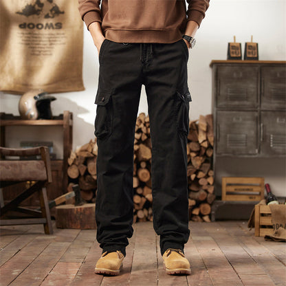 👖40% Rabatt!⚡Herren-Taktik-Arbeitshosen – gerade geschnitten, atmungsaktives hochwertiges Baumwollmaterial, praktische Taschen 🎒