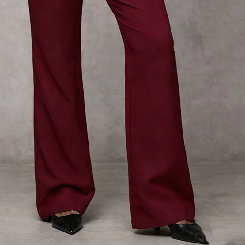 🌺 50 % RABATT💐Elegante, ausgestellt geschnittene Anzughose für Damen