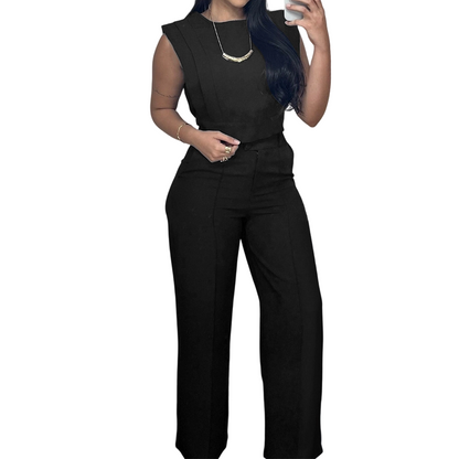 🌞NEU: Sommerkollektion mit bis zu 50% Rabatt 🛍️✨ Set aus schickem ärmellosem Crop-Top & Hose mit hoher Taille – Figurbetont, feminin & perfekt für Sommer-Events 🌞